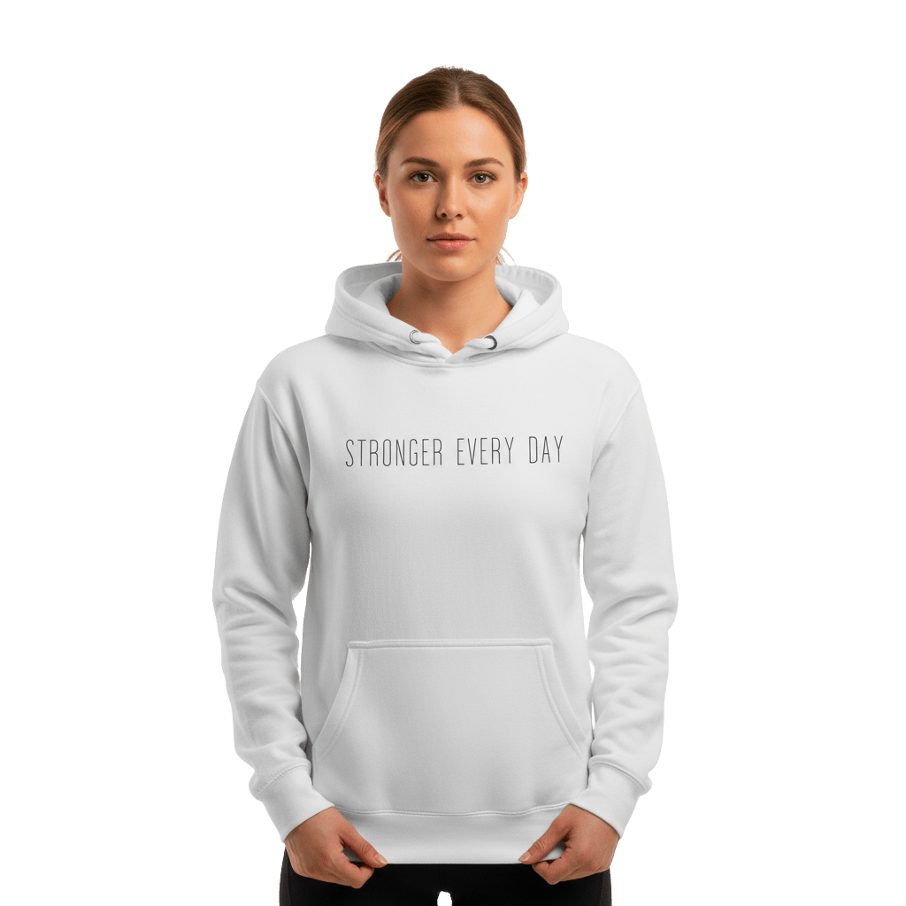Hoodie Premium Unisexe – STRONGER EVERY DAY (Noir) - Wearistic
