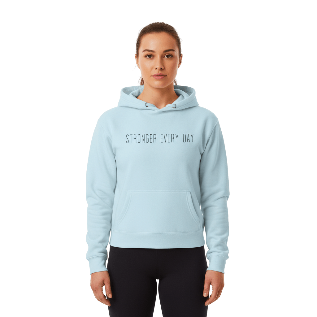 Hoodie Premium Unisexe – STRONGER EVERY DAY (Noir) - Wearistic