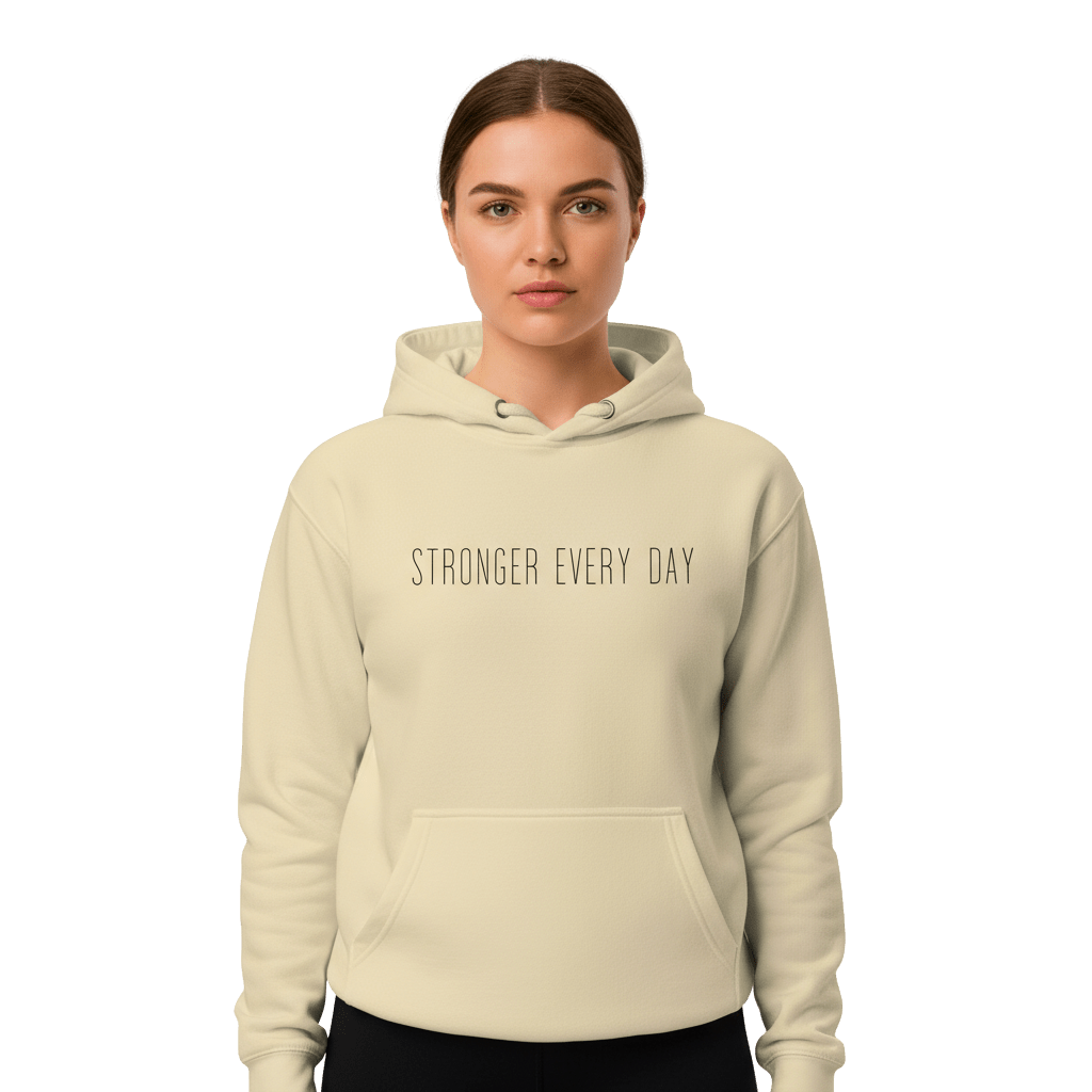Hoodie Premium Unisexe – STRONGER EVERY DAY (Noir) - Wearistic