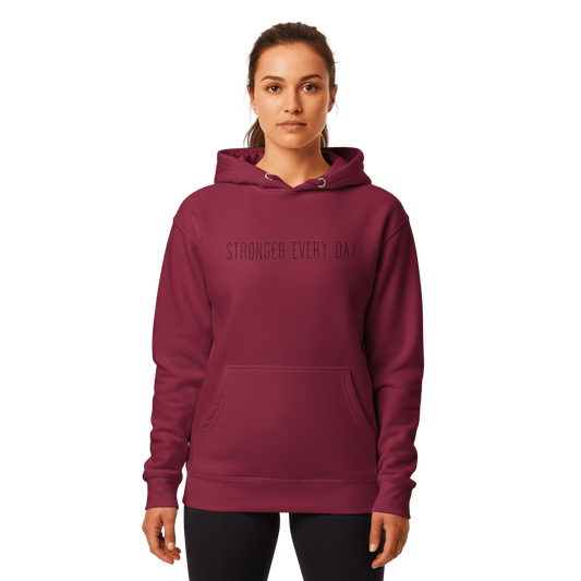 Hoodie Premium Unisexe – STRONGER EVERY DAY (Noir) - Wearistic