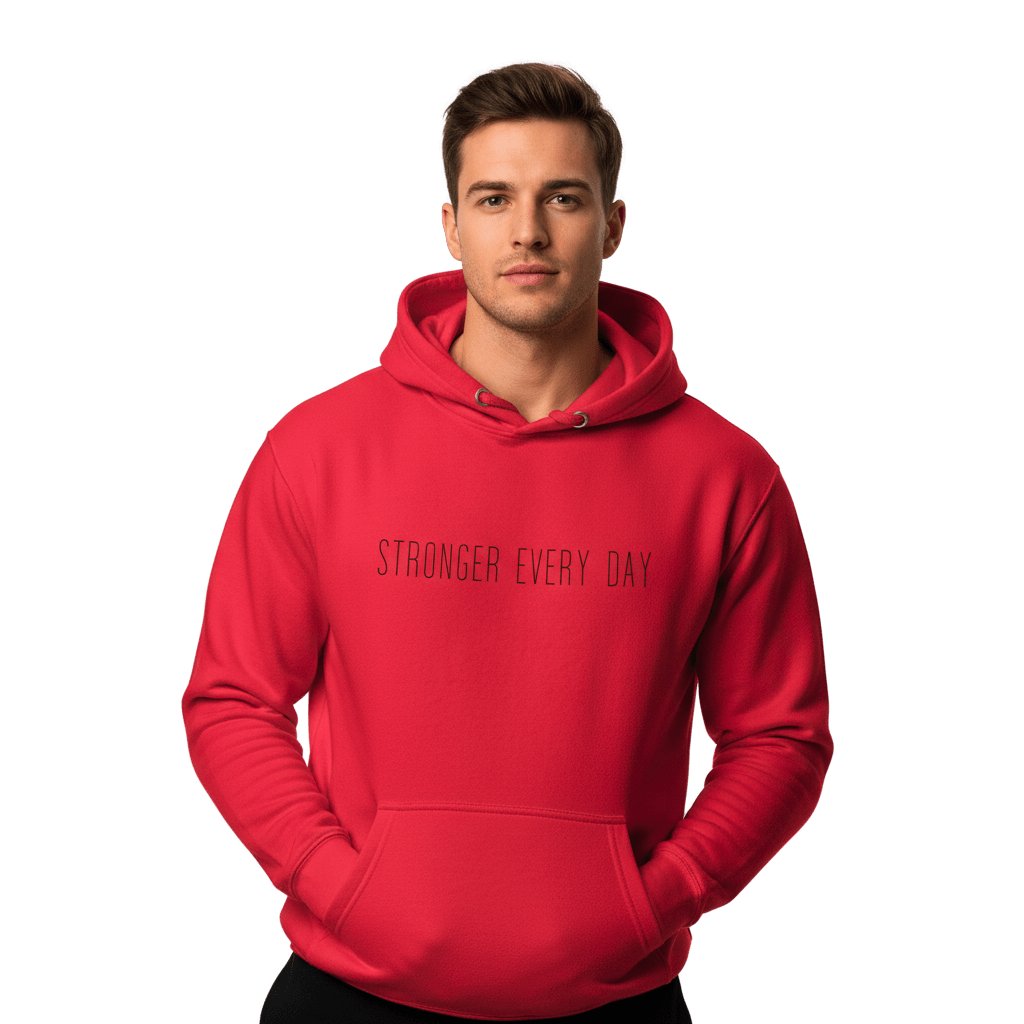 Hoodie Premium Unisexe – STRONGER EVERY DAY (Noir) - Wearistic