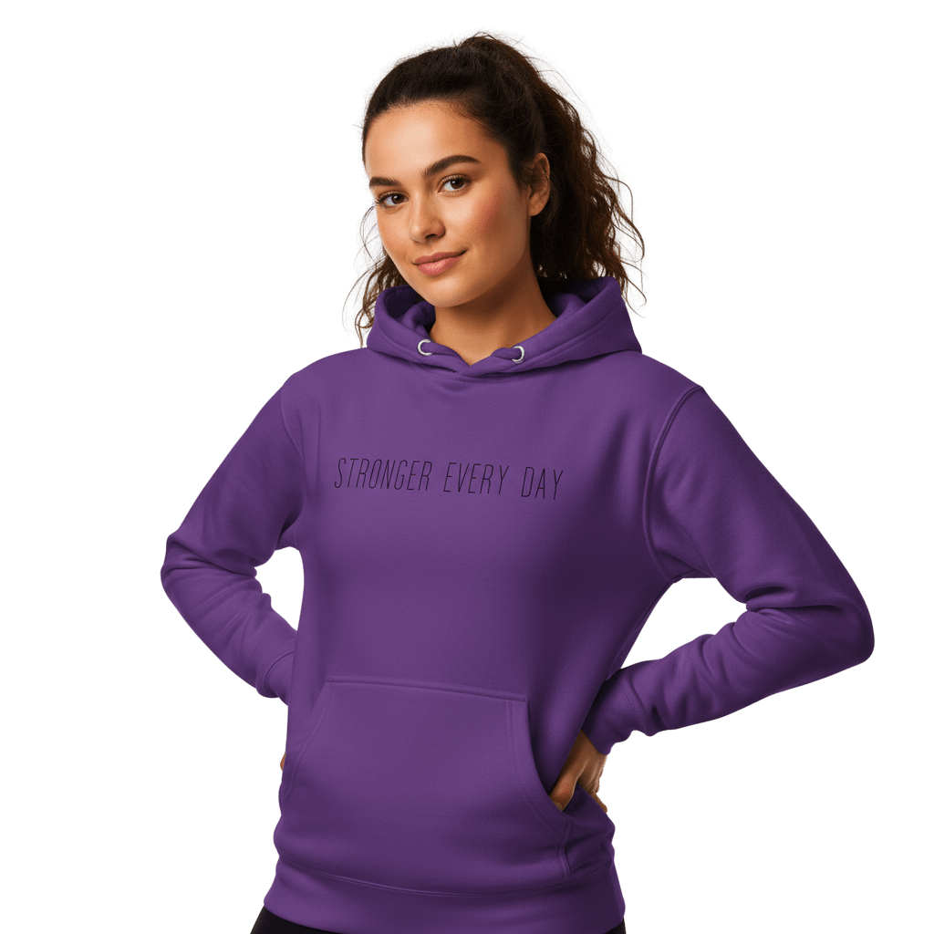 Hoodie Premium Unisexe – STRONGER EVERY DAY (Noir) - Wearistic