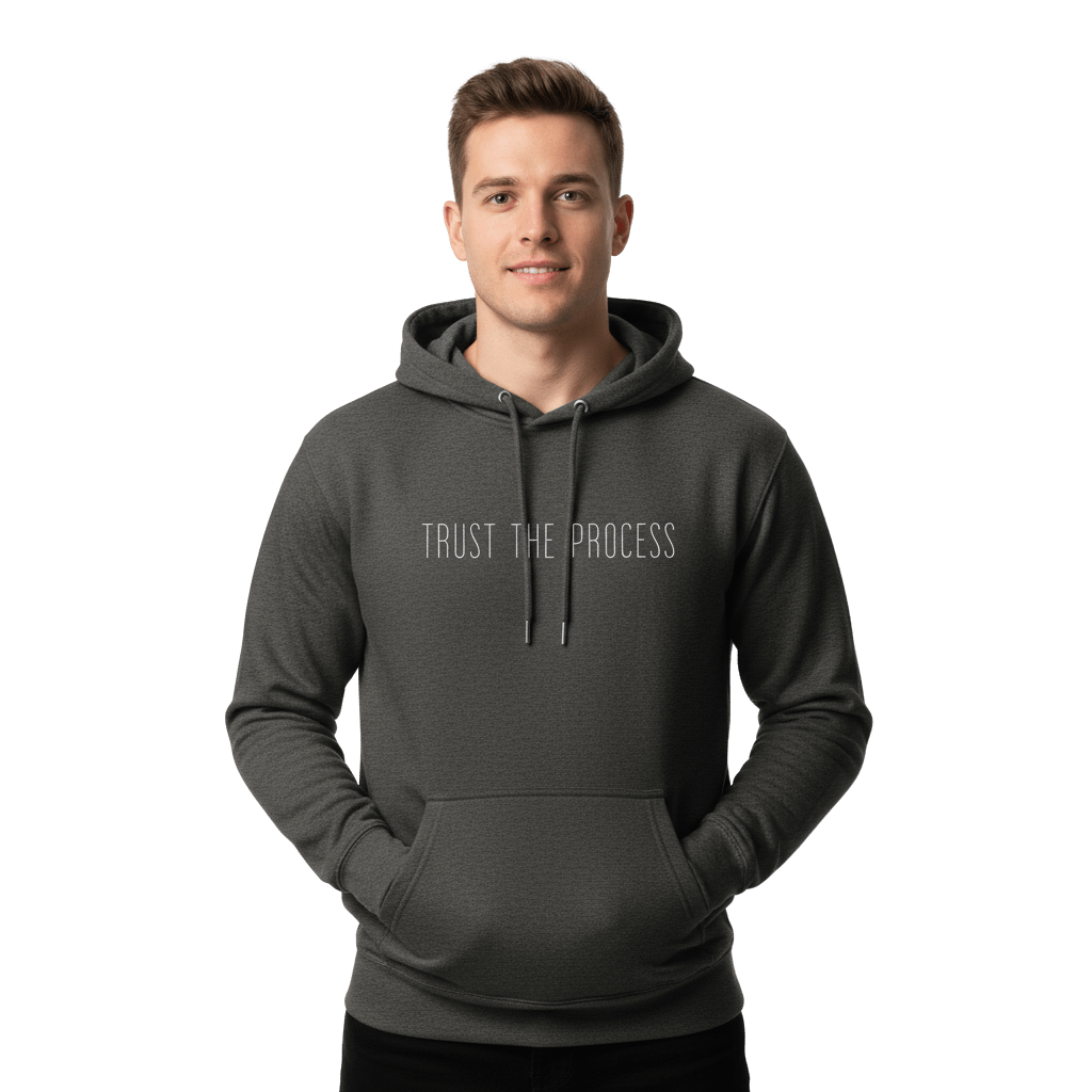 Hoodie Premium Unisexe – TRUST THE PROCESS (Blanc) - Wearistic