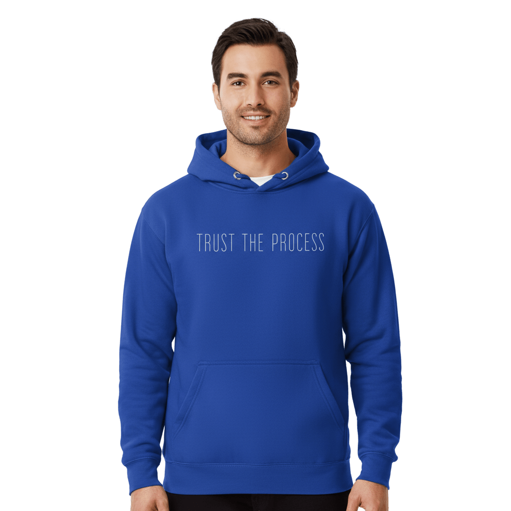 Hoodie Premium Unisexe – TRUST THE PROCESS (Blanc) - Wearistic