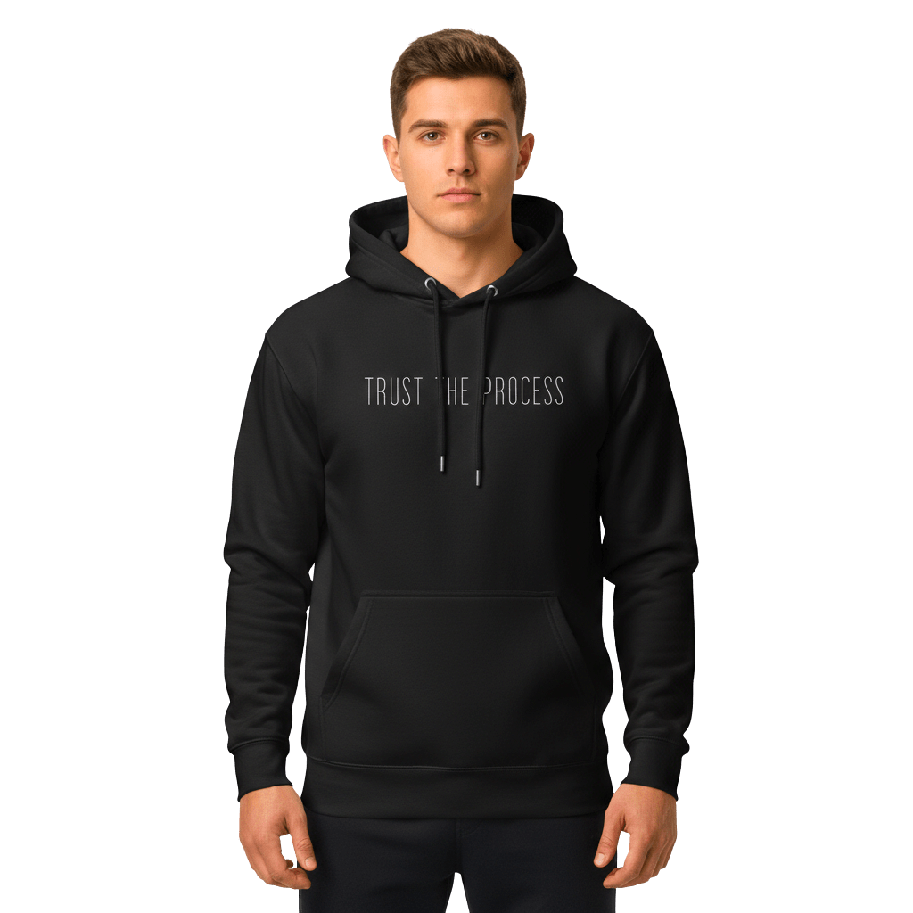 Hoodie Premium Unisexe – TRUST THE PROCESS (Blanc) - Wearistic