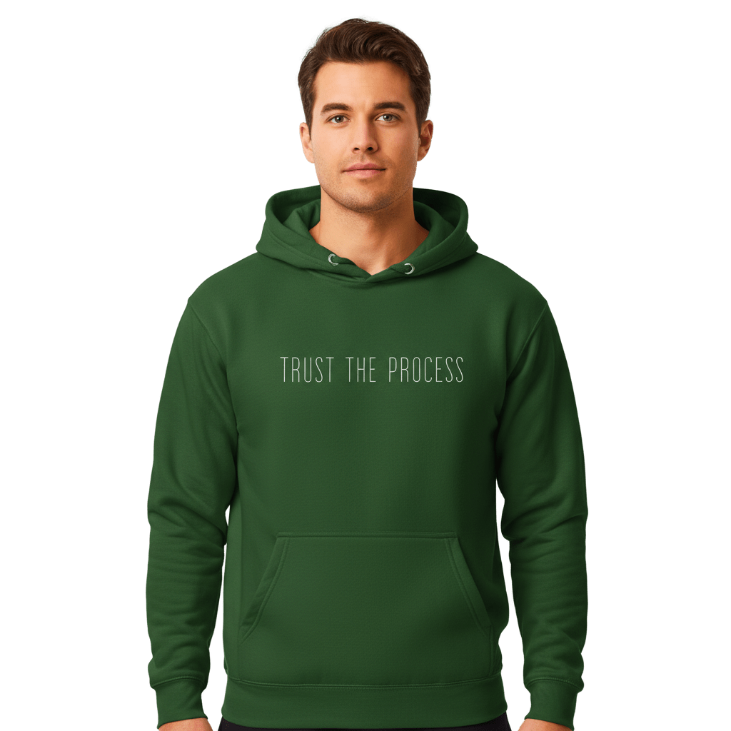 Hoodie Premium Unisexe – TRUST THE PROCESS (Blanc) - Wearistic