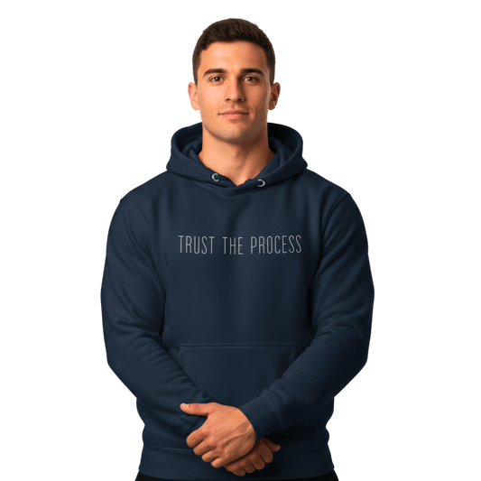 Hoodie Premium Unisexe – TRUST THE PROCESS (Blanc) - Wearistic