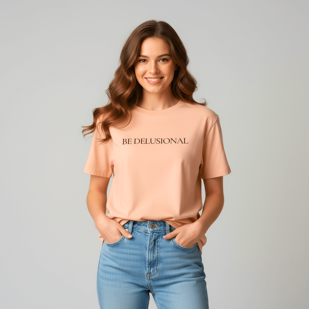 T-shirt unisexe en coton biologique – BE DELUSIONAL (Noir) - Wearistic
