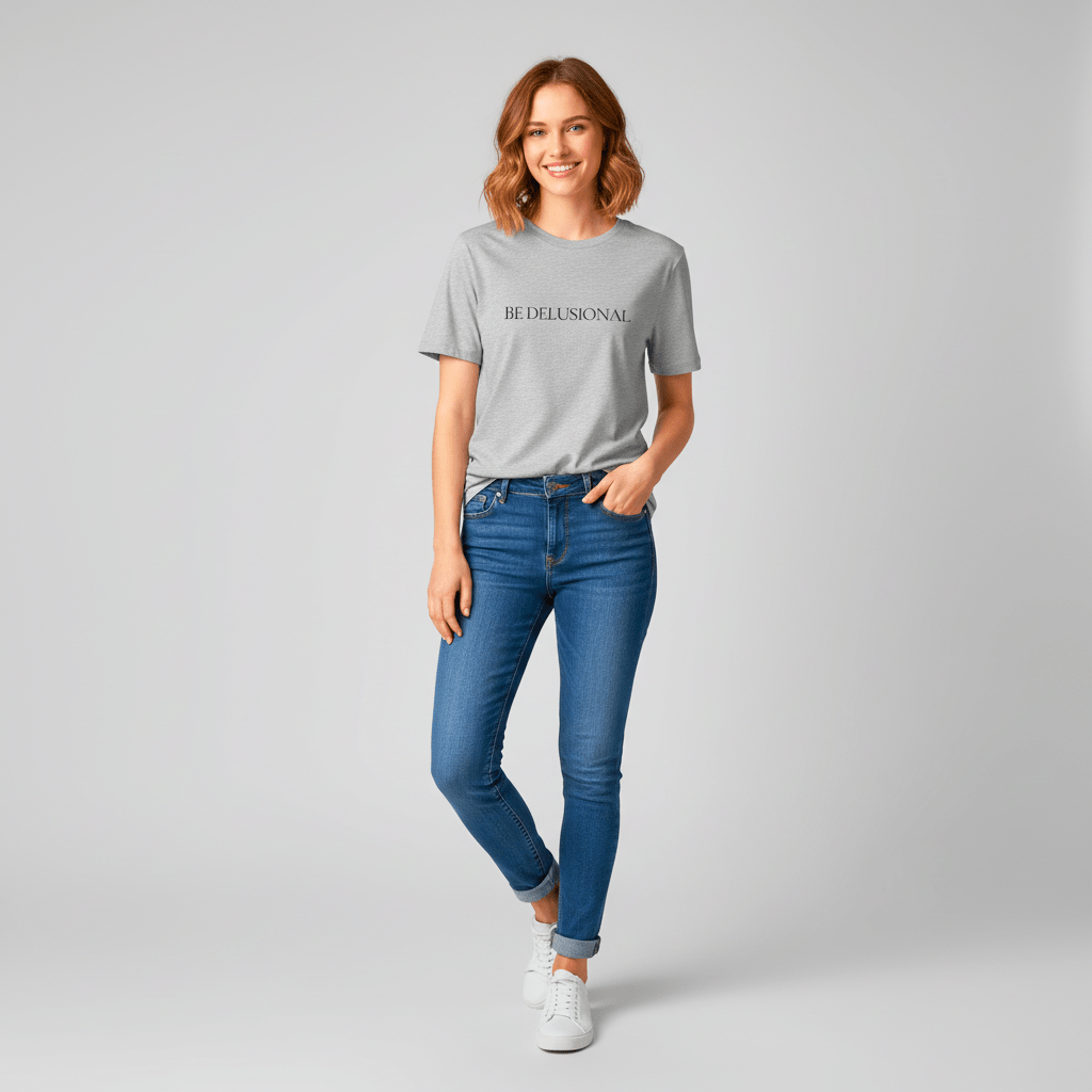 T-shirt unisexe en coton biologique – BE DELUSIONAL (Noir) - Wearistic