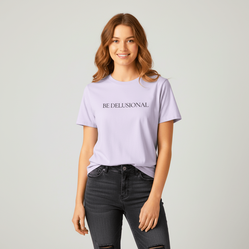 T-shirt unisexe en coton biologique – BE DELUSIONAL (Noir) - Wearistic