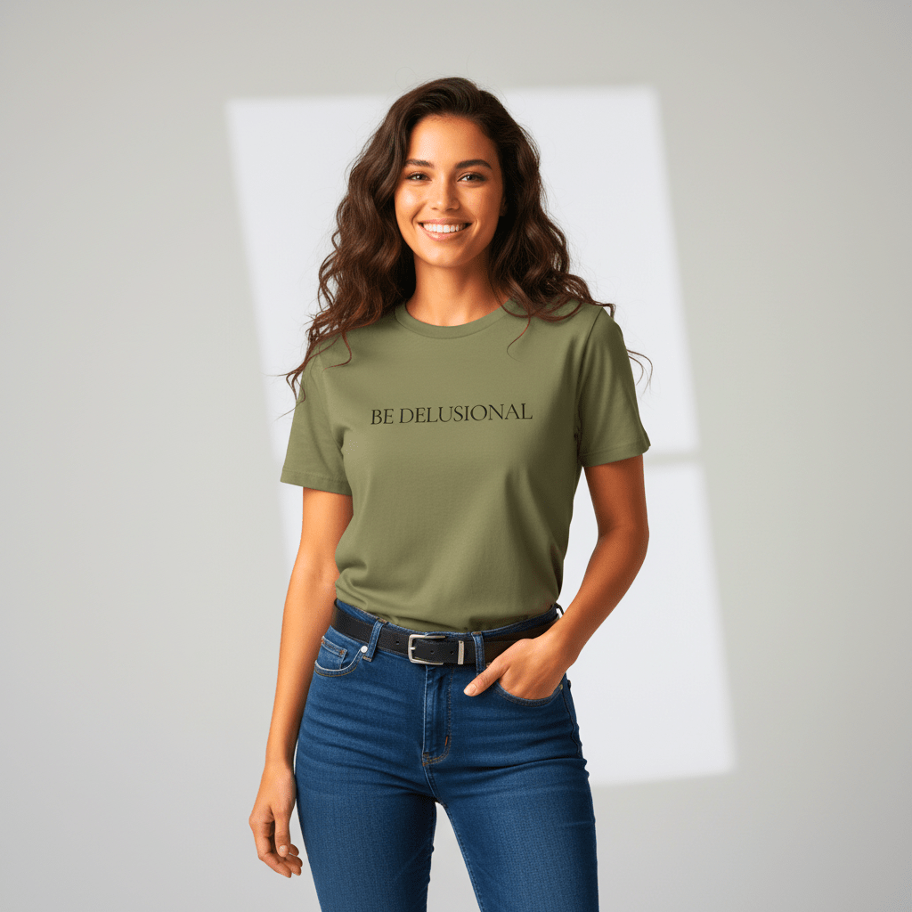 T-shirt unisexe en coton biologique – BE DELUSIONAL (Noir) - Wearistic