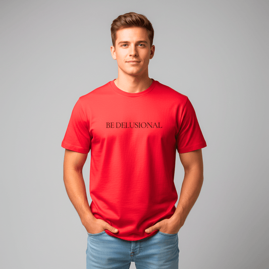 T-shirt unisexe en coton biologique – BE DELUSIONAL (Noir) - Wearistic