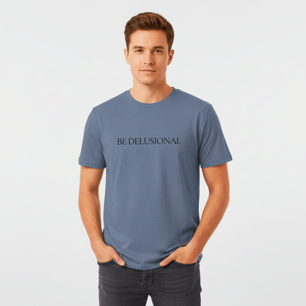 T-shirt unisexe en coton biologique – BE DELUSIONAL (Noir) - Wearistic