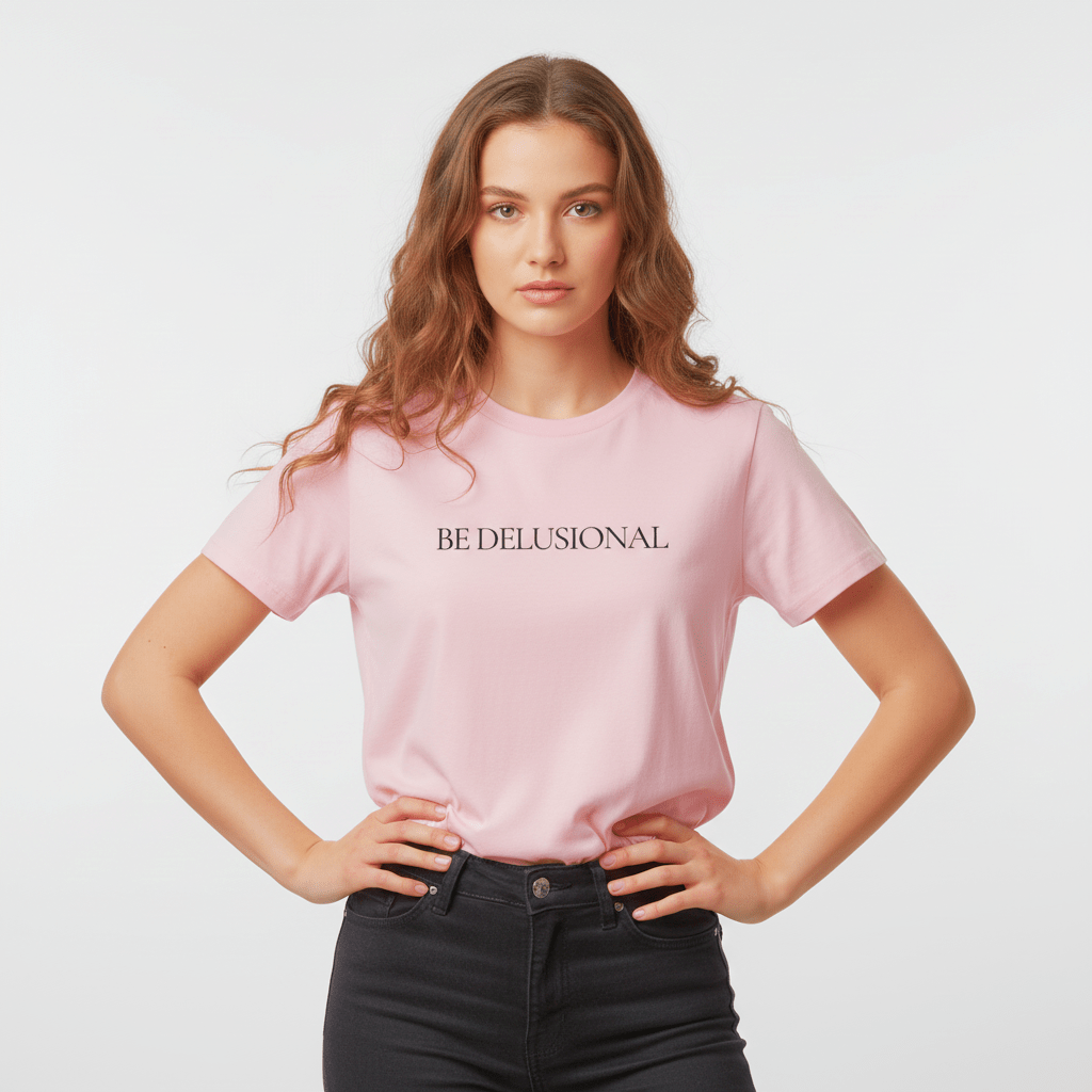 T-shirt unisexe en coton biologique – BE DELUSIONAL (Noir) - Wearistic
