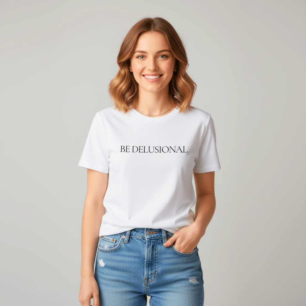 T-shirt unisexe en coton biologique – BE DELUSIONAL (Noir) - Wearistic