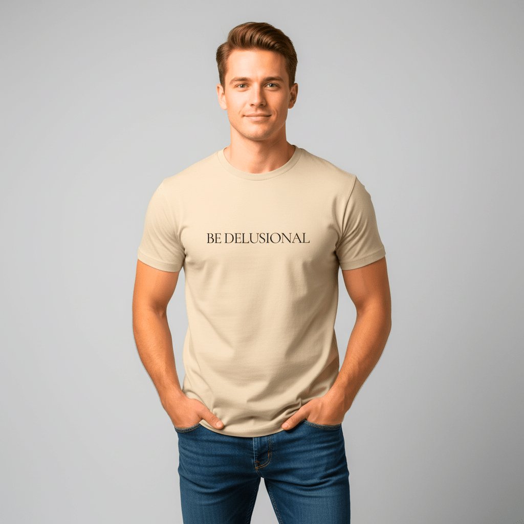 T-shirt unisexe en coton biologique – BE DELUSIONAL (Noir) - Wearistic