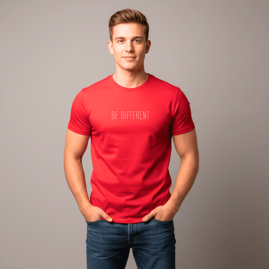 T-shirt unisexe en coton biologique – BE DIFFERENT (Blanc) - Wearistic