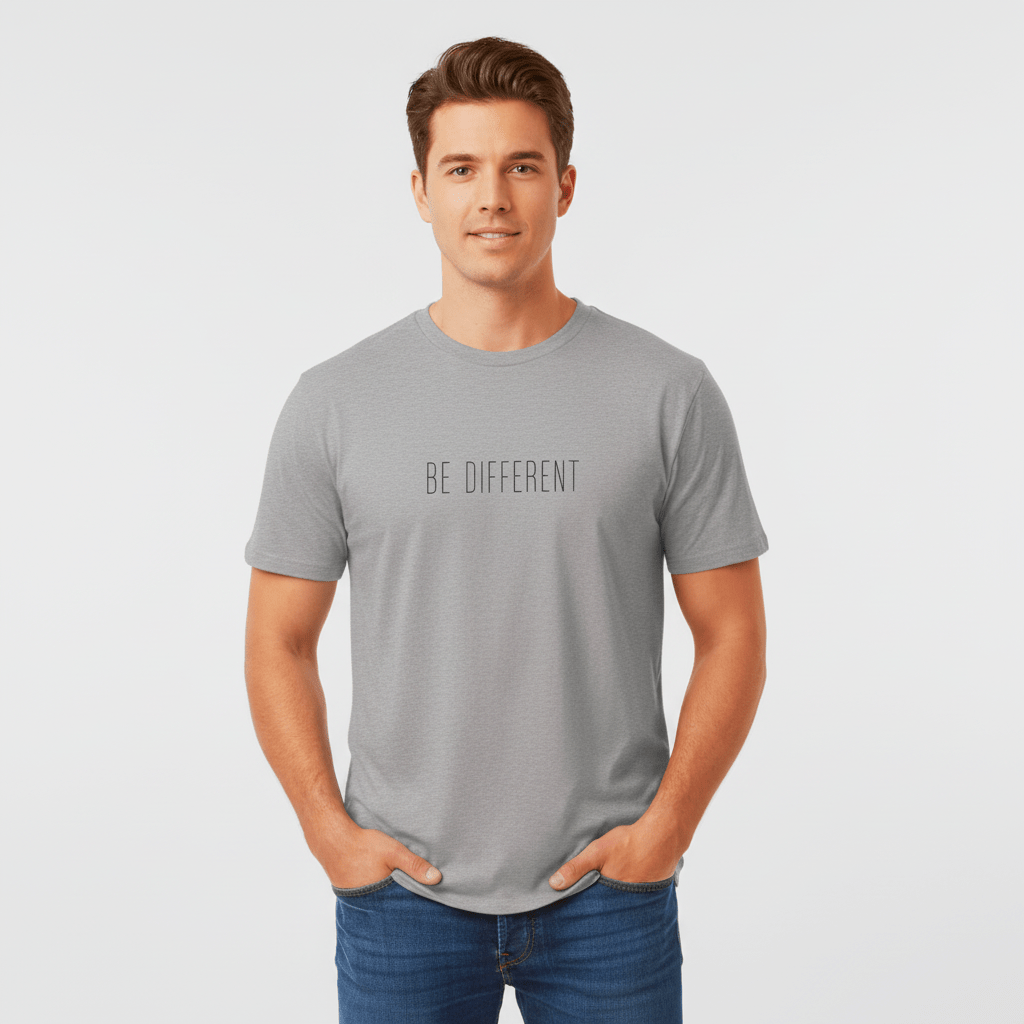 T-shirt unisexe en coton biologique – BE DIFFERENT (Noir) - Wearistic