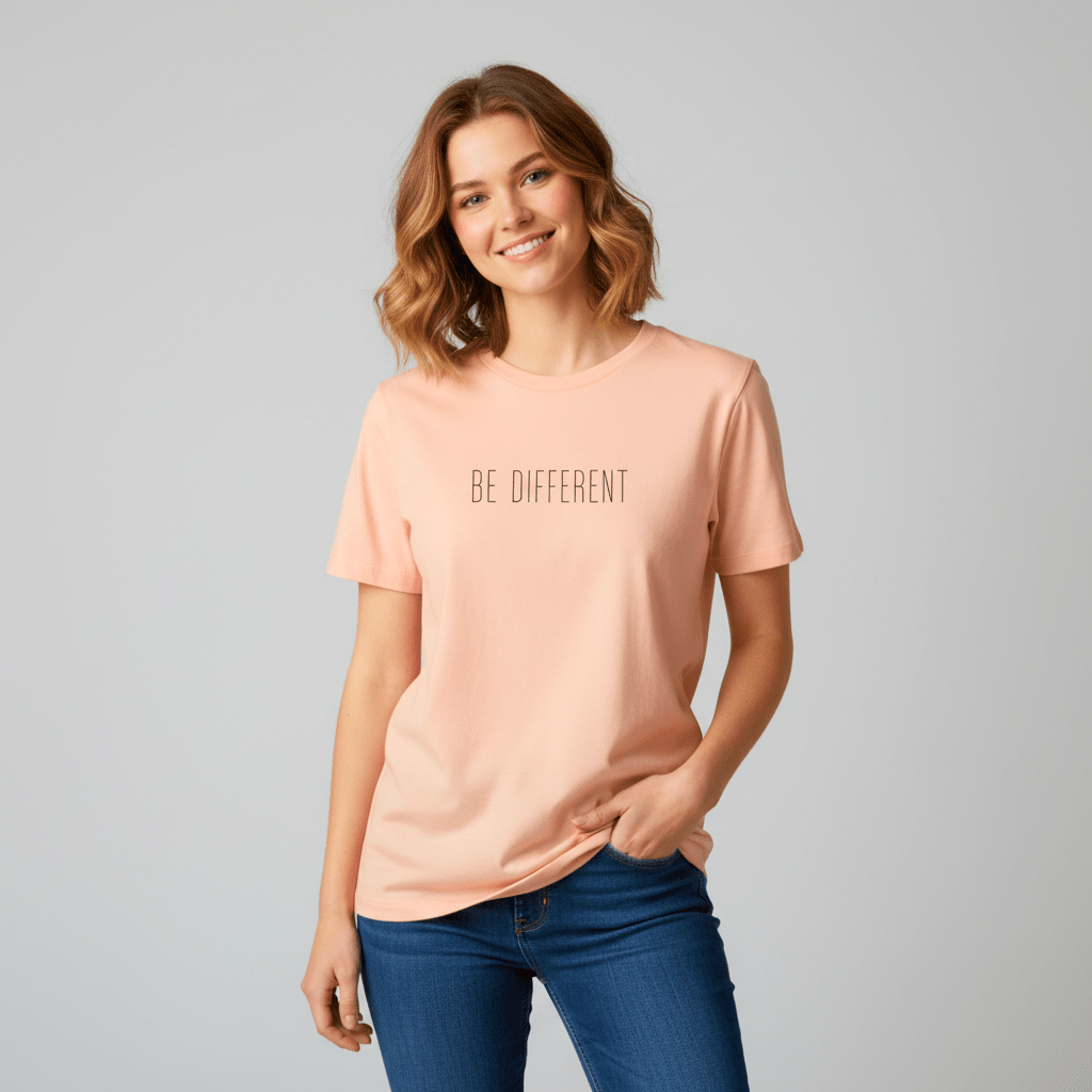 T-shirt unisexe en coton biologique – BE DIFFERENT (Noir) - Wearistic