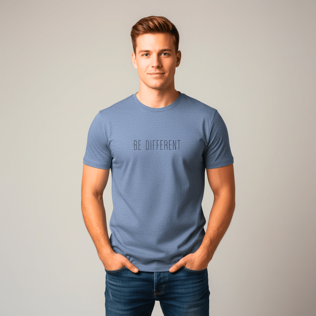 T-shirt unisexe en coton biologique – BE DIFFERENT (Noir) - Wearistic