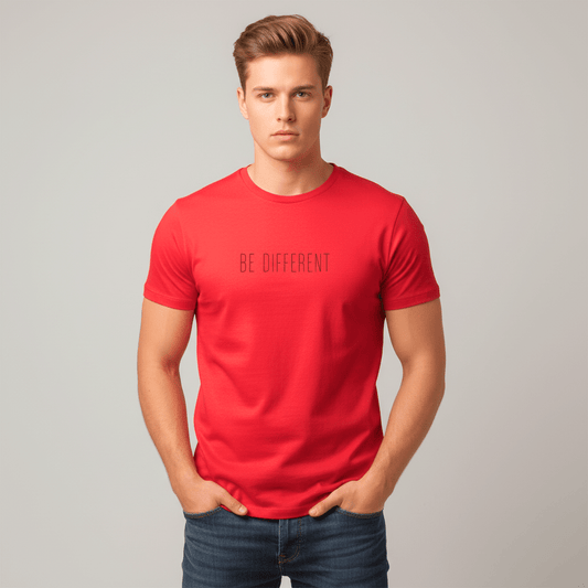 T-shirt unisexe en coton biologique – BE DIFFERENT (Noir) - Wearistic