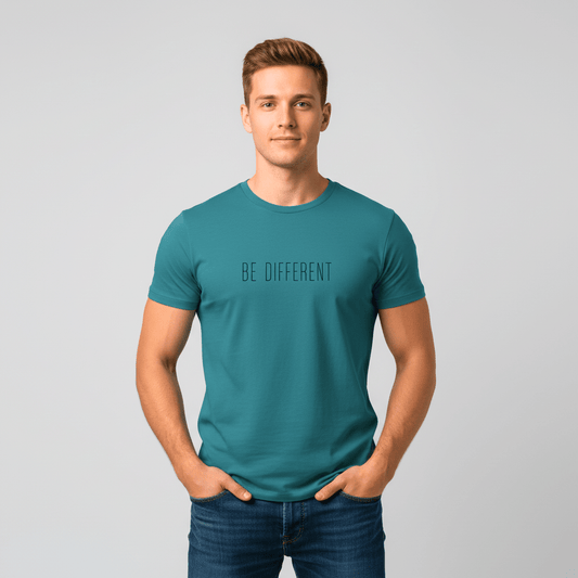 T-shirt unisexe en coton biologique – BE DIFFERENT (Noir) - Wearistic