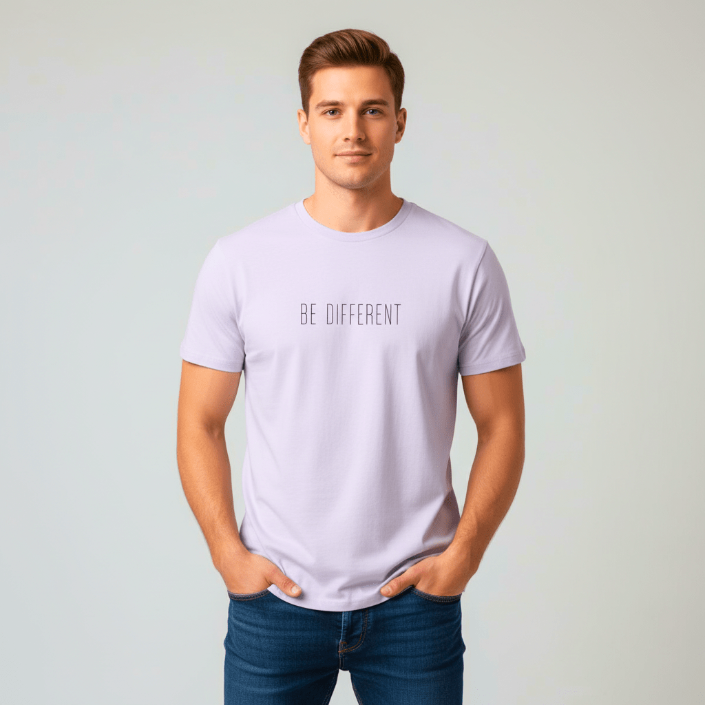 T-shirt unisexe en coton biologique – BE DIFFERENT (Noir) - Wearistic