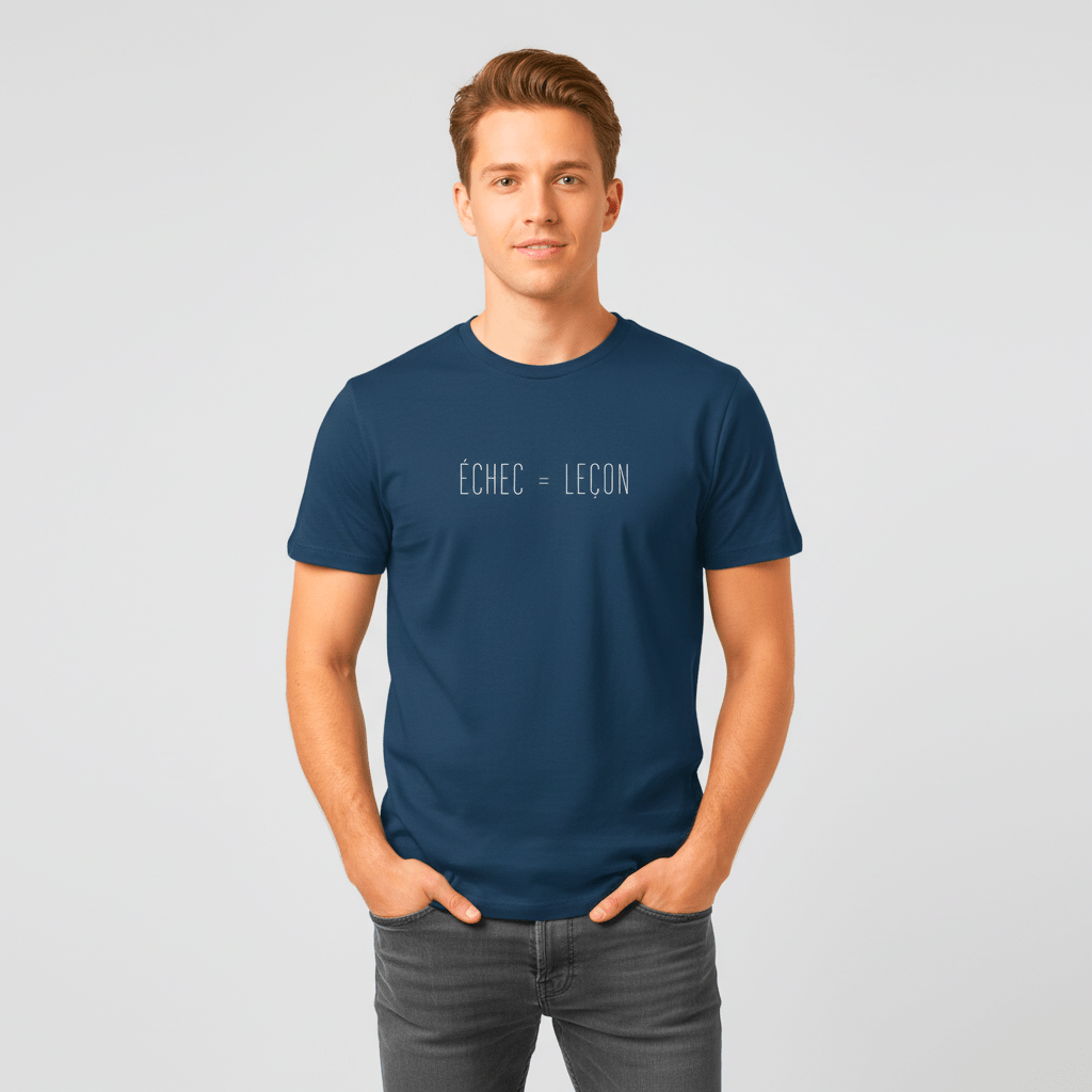 T-shirt unisexe en coton biologique – ÉCHEC = LEÇON (Blanc) - Wearistic