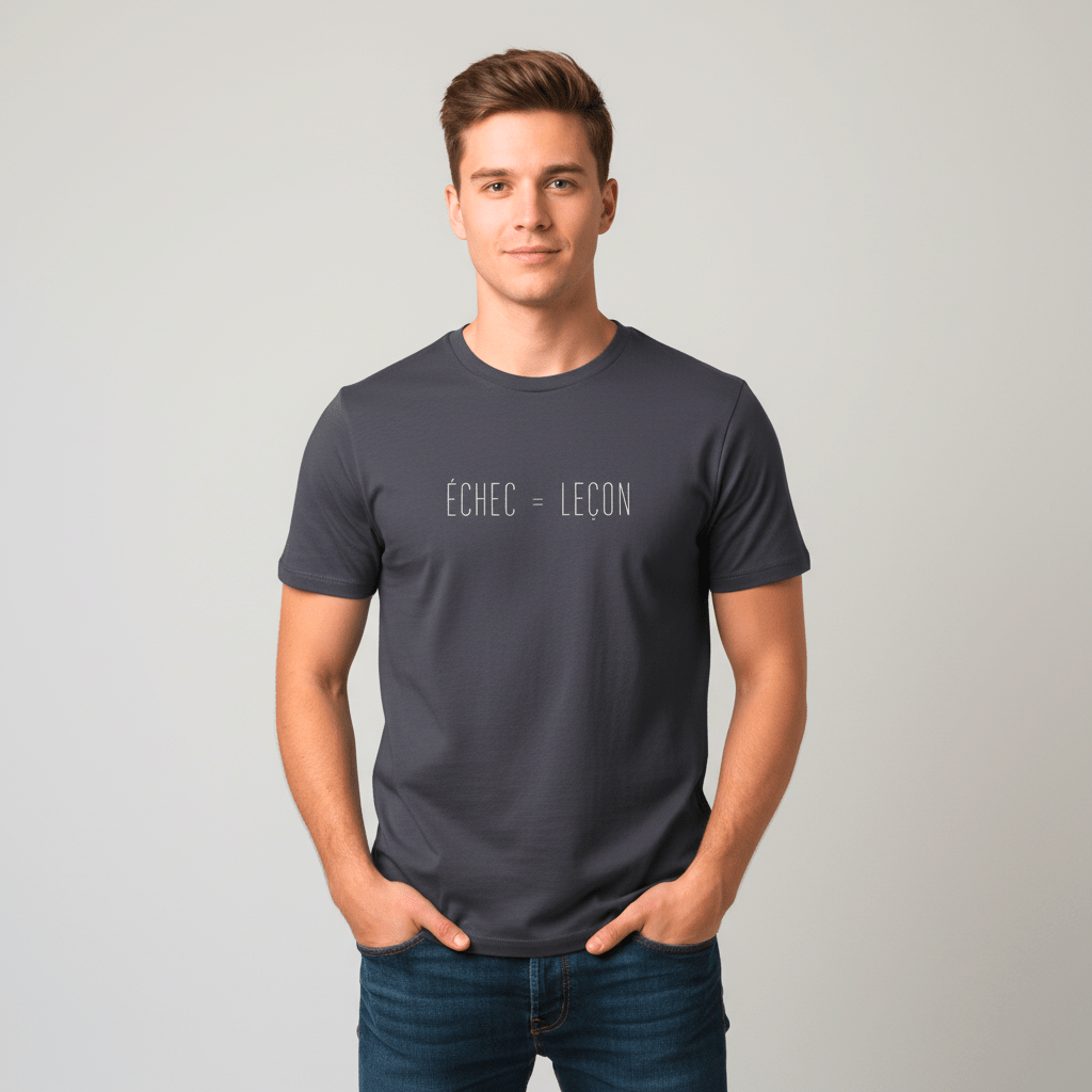 T-shirt unisexe en coton biologique – ÉCHEC = LEÇON (Blanc) - Wearistic