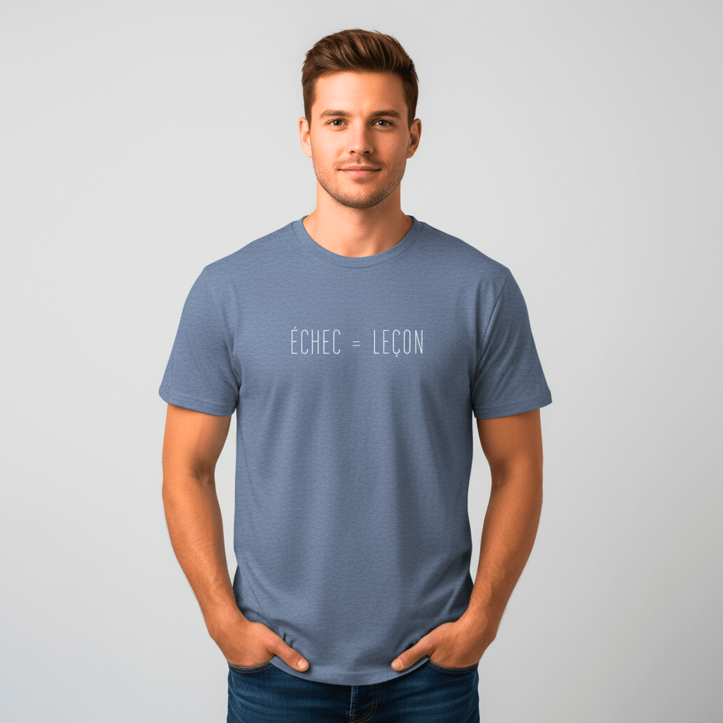 T-shirt unisexe en coton biologique – ÉCHEC = LEÇON (Blanc) - Wearistic