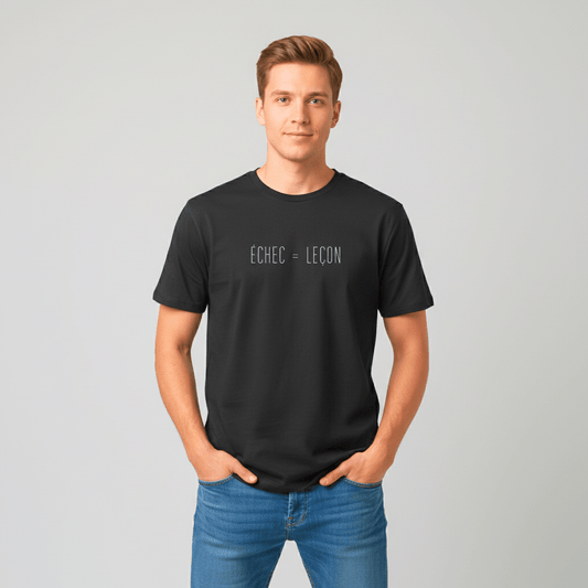 T-shirt unisexe en coton biologique – ÉCHEC = LEÇON (Blanc) - Wearistic