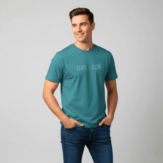 T-shirt unisexe en coton biologique – ÉCHEC = LEÇON (Blanc) - Wearistic