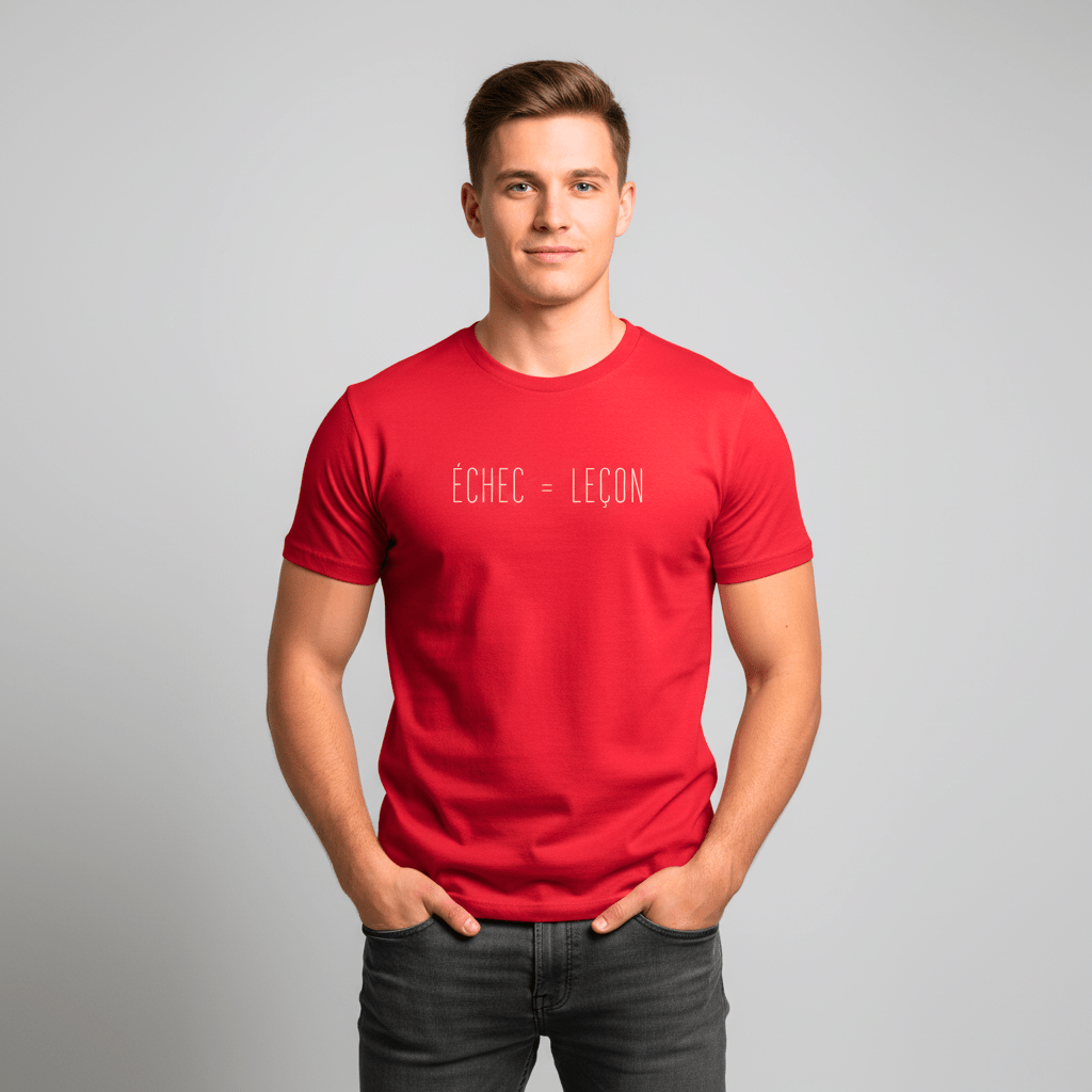 T-shirt unisexe en coton biologique – ÉCHEC = LEÇON (Blanc) - Wearistic