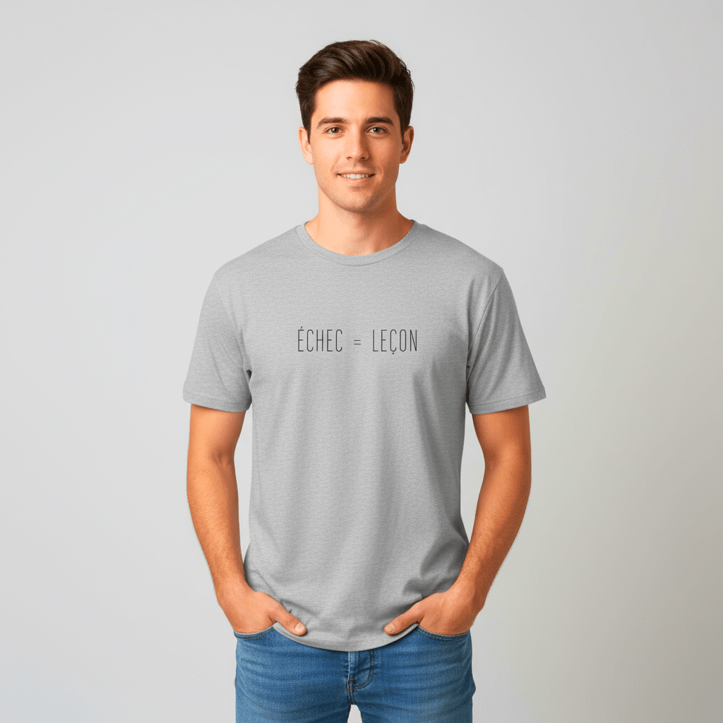 T-shirt unisexe en coton biologique – ÉCHEC = LEÇON (Noir) - Wearistic
