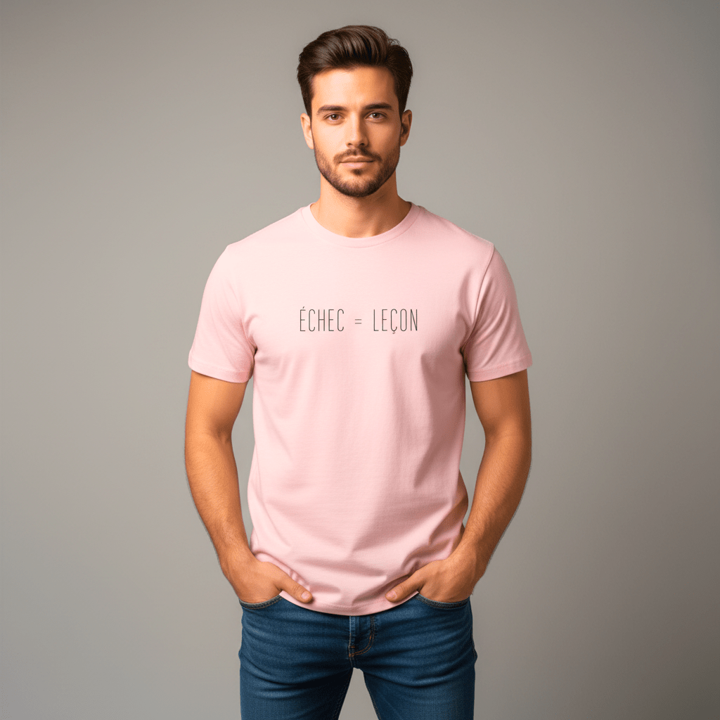 T-shirt unisexe en coton biologique – ÉCHEC = LEÇON (Noir) - Wearistic