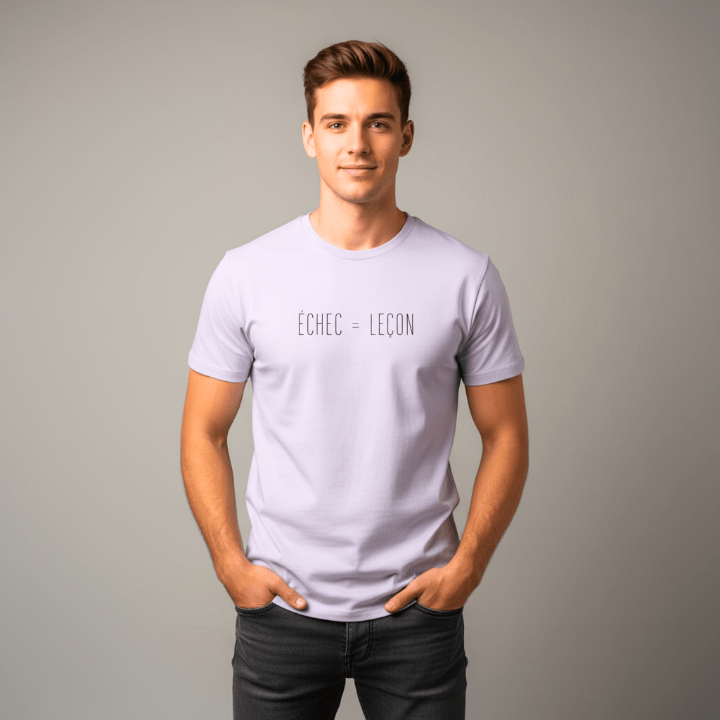 T-shirt unisexe en coton biologique – ÉCHEC = LEÇON (Noir) - Wearistic