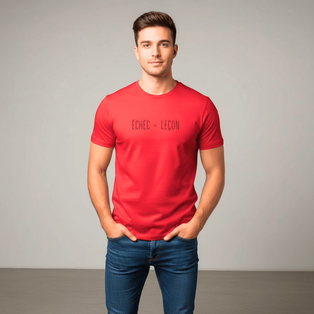 T-shirt unisexe en coton biologique – ÉCHEC = LEÇON (Noir) - Wearistic