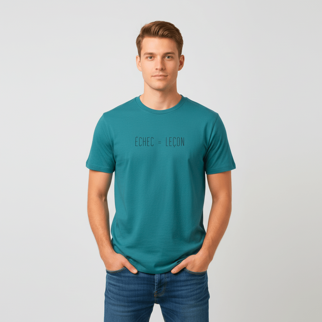 T-shirt unisexe en coton biologique – ÉCHEC = LEÇON (Noir) - Wearistic