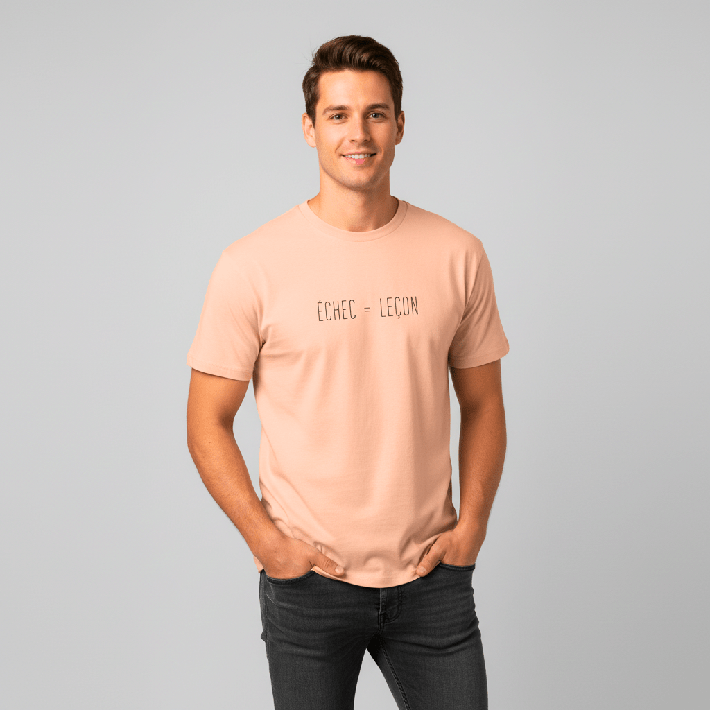T-shirt unisexe en coton biologique – ÉCHEC = LEÇON (Noir) - Wearistic