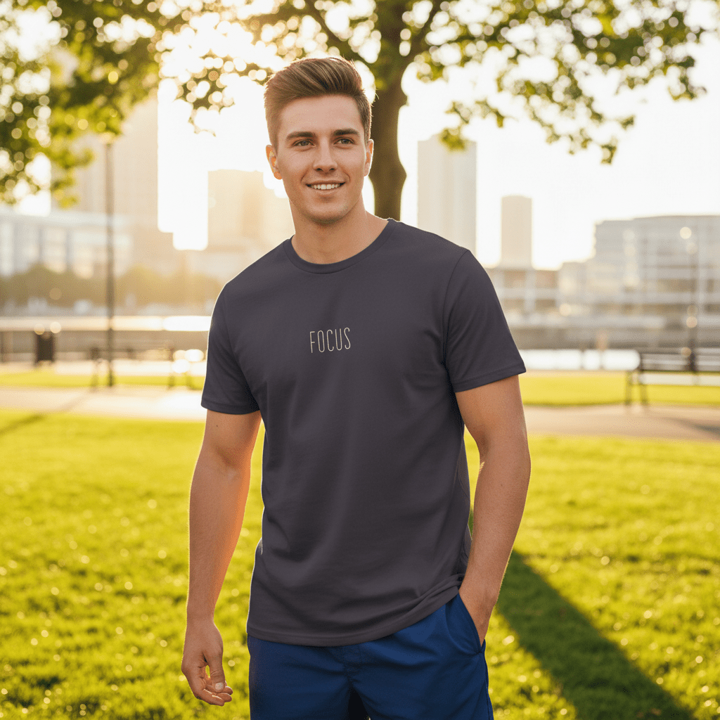 T-shirt unisexe en coton biologique – FOCUS (Blanc) - Wearistic