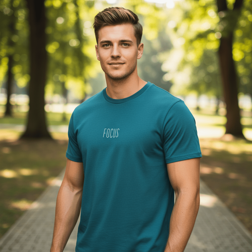 T-shirt unisexe en coton biologique – FOCUS (Blanc) - Wearistic