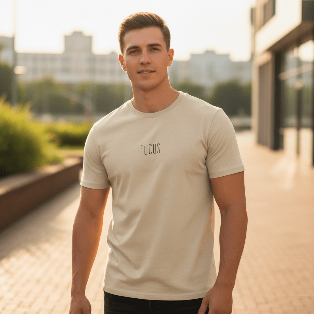 T-shirt unisexe en coton biologique - Focus (Noir) - Wearistic