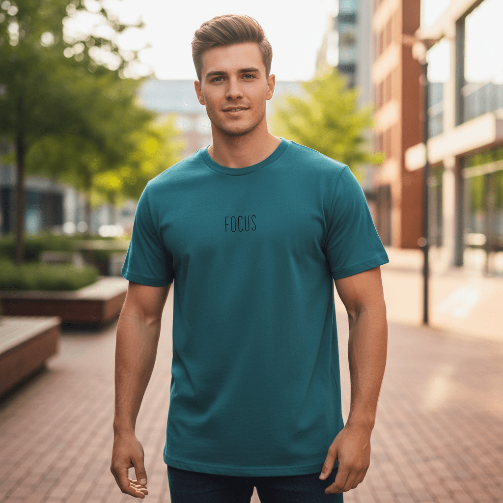 T-shirt unisexe en coton biologique - Focus (Noir) - Wearistic