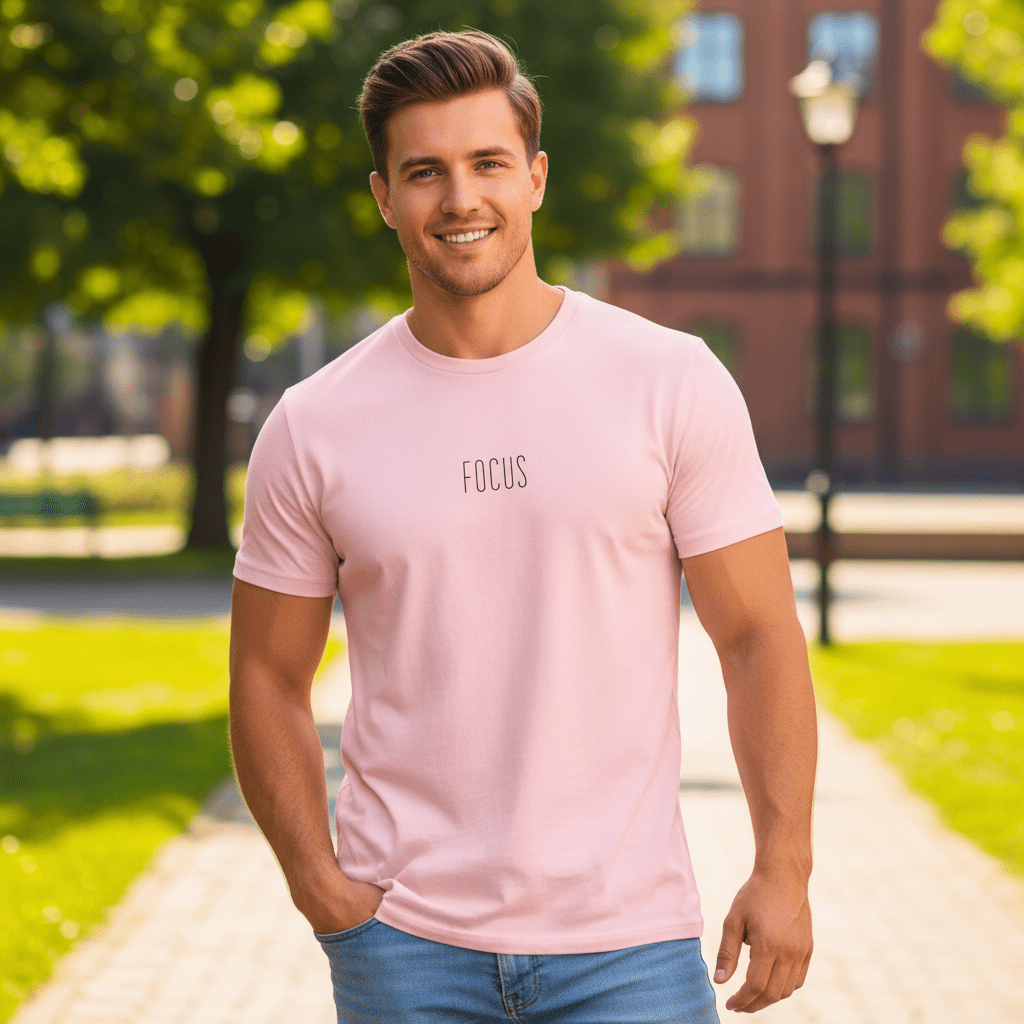 T-shirt unisexe en coton biologique - Focus (Noir) - Wearistic