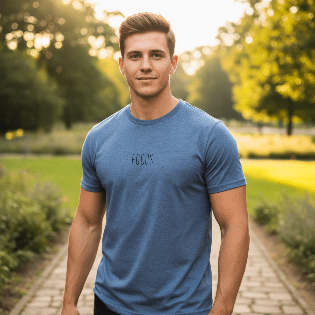 T-shirt unisexe en coton biologique - Focus (Noir) - Wearistic