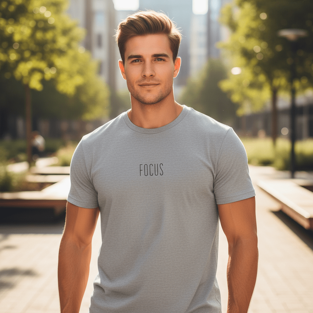 T-shirt unisexe en coton biologique - Focus (Noir) - Wearistic