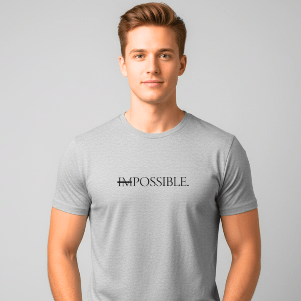 T-shirt unisexe en coton biologique – IMPOSSIBLE (Noir) - Wearistic