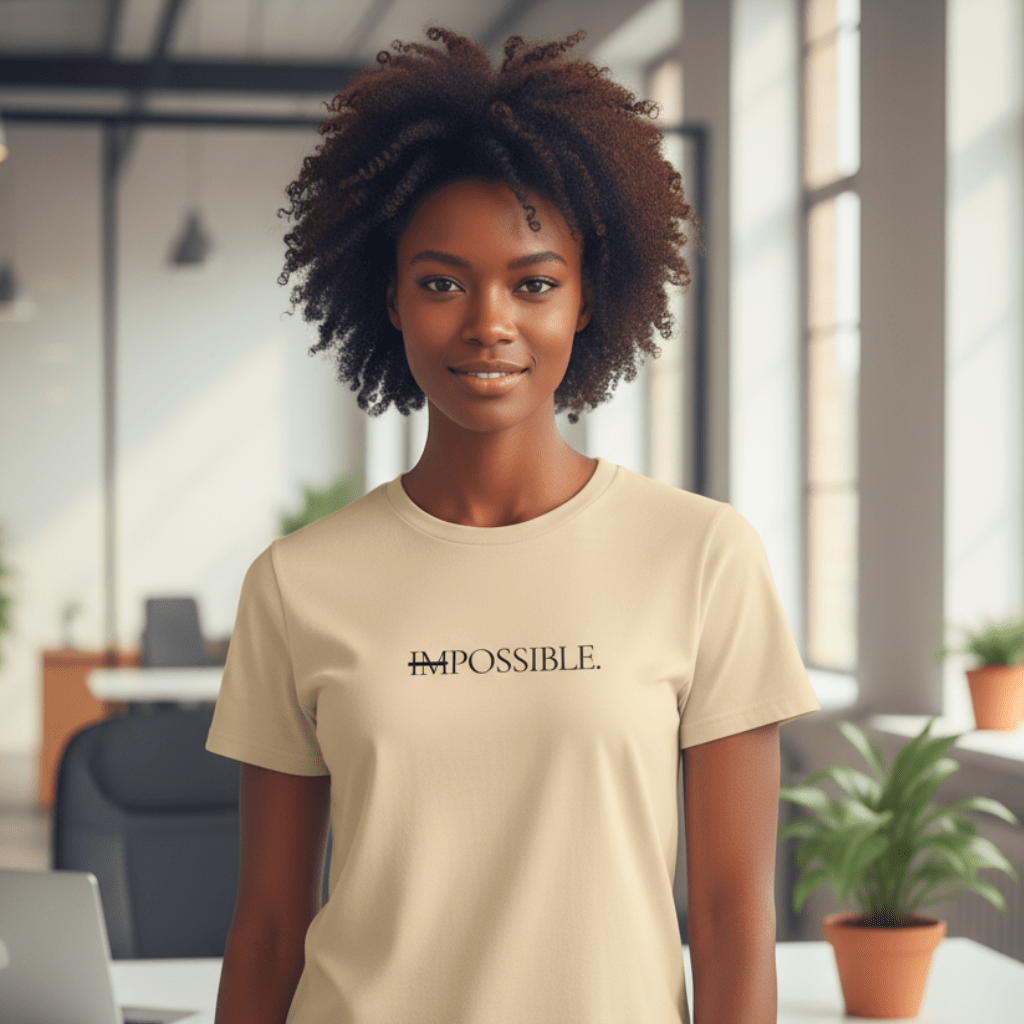 T-shirt unisexe en coton biologique – IMPOSSIBLE (Noir) - Wearistic