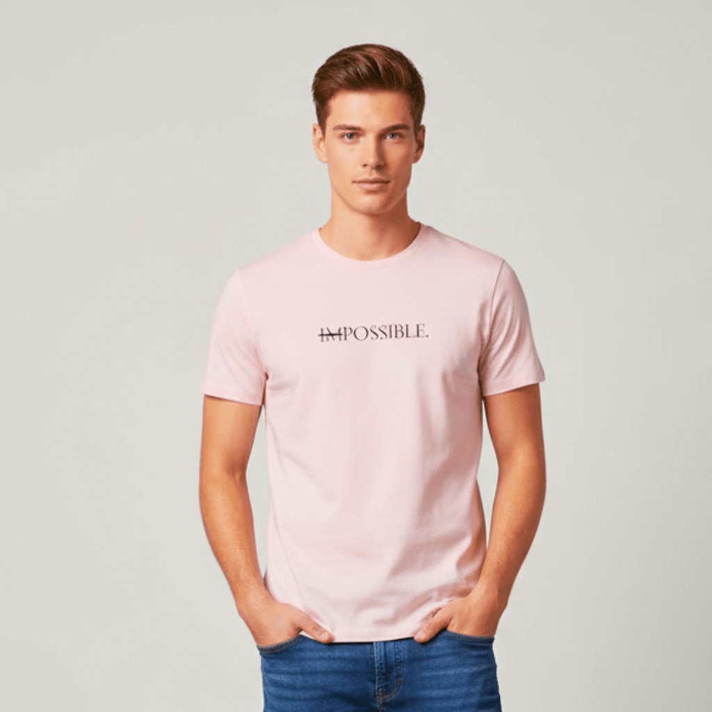 T-shirt unisexe en coton biologique – IMPOSSIBLE (Noir) - Wearistic