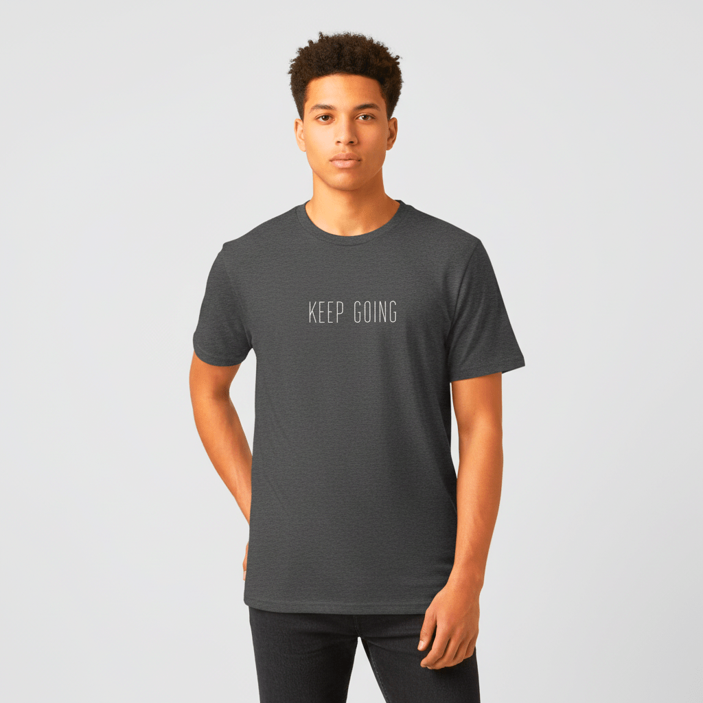 T-shirt unisexe en coton biologique – KEEP GOING (Blanc) - Wearistic